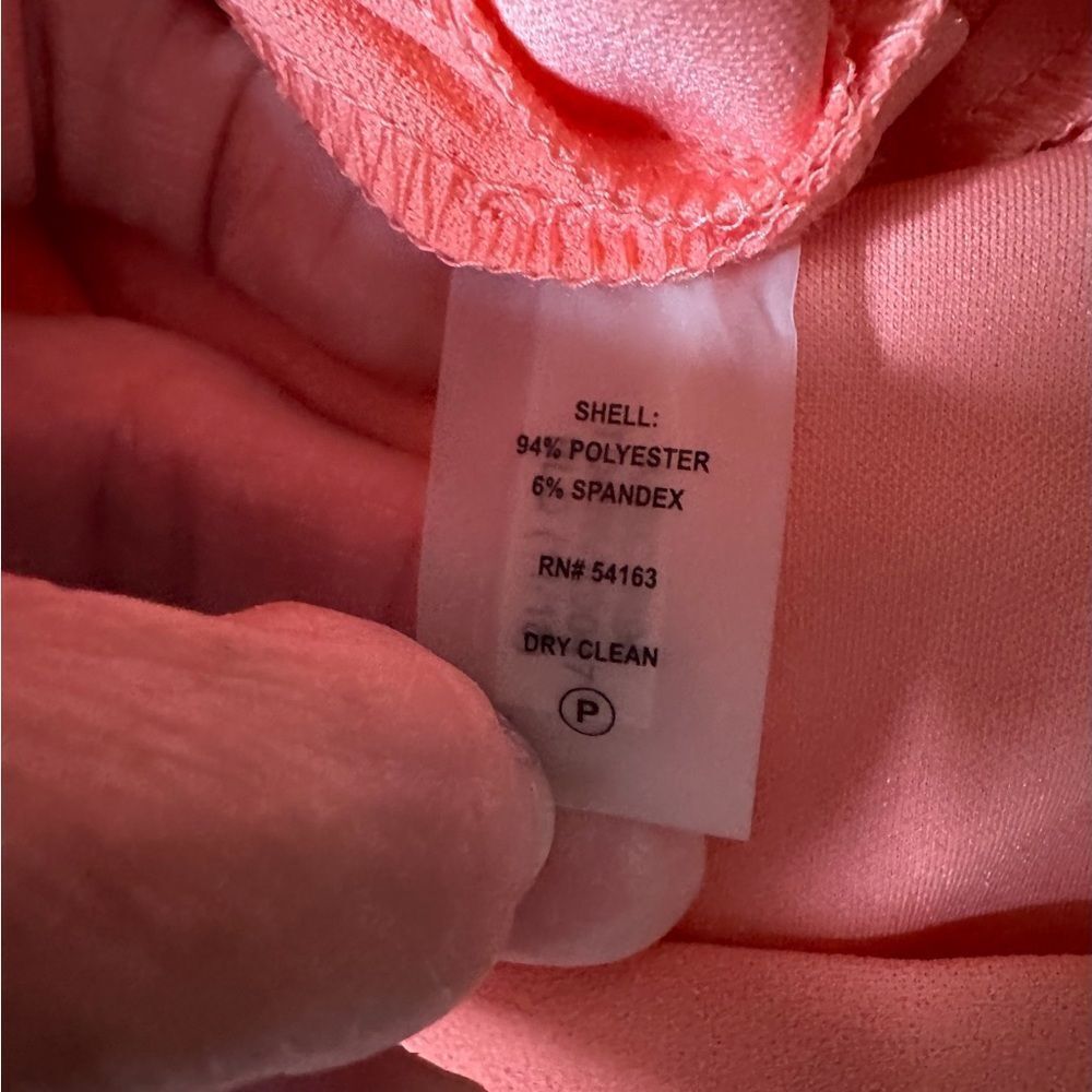 Tommy Hilfiger Scuba Crepe Grommet Top Pocket Coral Dress Womans Sz 12 MSRP $99 - Picture 4 of 4
